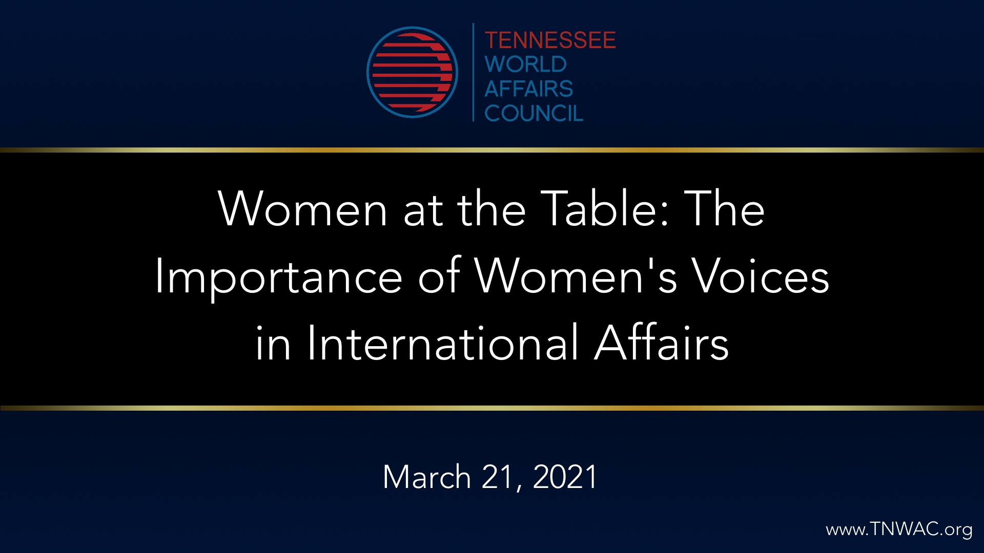 Roundtable | Women's Voices in International Affairs | April 21 | TNWAC